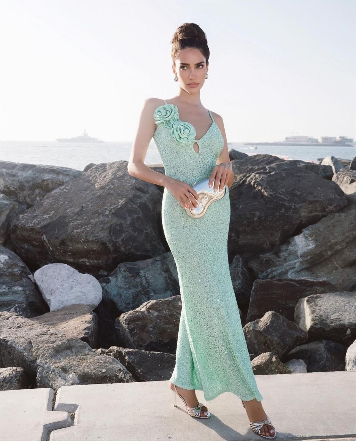 Bettergirl Summer Fresh Mint Green Sequin slip Dress Elegant Style Dinner  Pirate Holiday Dress Women's Clothing Luxury Dress