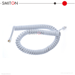 RJ9 RJ10 RJ11 RJ22 Cable <span class=keywords><strong>de</strong></span> auricular rizado Cable en espiral con resorte Piezas <span class=keywords><strong>de</strong></span> telecomunicaciones compatibles con teléfonos fijos/IP - Product Image 5