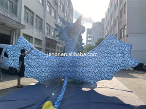 Tùy chỉnh màu xanh <span class=keywords><strong>Inflatable</strong></span> rồng phim hoạt hình với đôi cánh <span class=keywords><strong>Inflatable</strong></span> bay rồng mô hình cho tổ chức sự kiện trang trí - Product Image 5