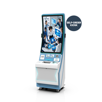Kiosque d'impression thermique incurvé de 32 pouces, terminal de libre-service médical pour hôpitaux, administrations et banques