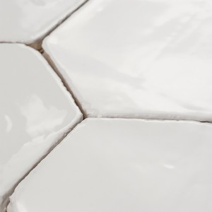 Piastrella Esagonale Vitri Bianco Etna 11 X 12.5 Cm Smaltata con Bordi Irregolari per Pareti e Pavimenti - Product Image 5