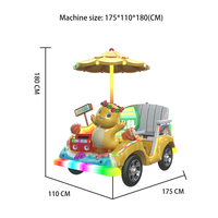 Manège de jeu d'arcade pour enfants, voiture d'amusement, manège pour enfants NaiLong Party (avec/sans parapluie), manège pour centre commercial, parc d'attractions