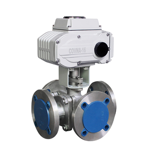 COVNA Vanne à boisseau sphérique à bride en acier inoxydable, actionnée, 4 voies en T, DN50 2 pouces PN16, haute pression 12V, avec fenêtre de contrôle de 90 jours - Product Image 5