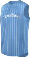 Vente en gros OEM de maillots de baseball en maille de polyester à séchage rapide Gilet de baseball sans manches à rayures pour hommes Maillot de softball