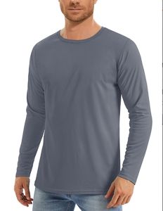 <span class=keywords><strong>2024</strong></span> hombres de manga larga de secado rápido deportes correr cuello redondo pulóver Color sólido transpirable protección UV <span class=keywords><strong>camiseta</strong></span> - Product Image 2