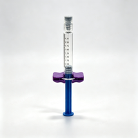 Jeringa de vidrio de borosilicato de varios tamaños con Luer Lock, émbolo codificado por colores y kit de tope para envasado de líquidos estéticos
