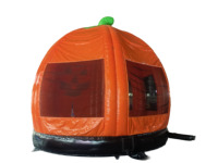 Castillo Inflable con Temática de Calabaza de Halloween, Trampolín Inflable para Fiestas y Eventos