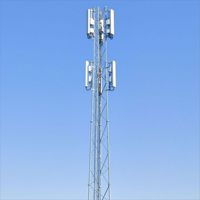 Tour de télécommunication autoportante en treillis d'acier angulaire haute résistance, galvanisée à chaud, 40 mètres, 4 poteaux, conforme à la norme ANSI/TIA-222-G
