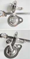 Pieds de réglage réglables M12 M14 M16 avec trous de fixation, pied à base plate M12, pied de support M8 M14 avec fixation par oreilles D76