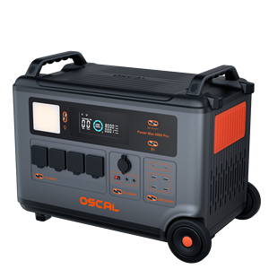 สถานีไฟฟ้าพกพา OSCAL PowerMax 6000 Pro ของ EU กำลังไฟ 6000W ความจุ 3600-57600Wh แบตเตอรี่ LiFePO4 แรงดันไฟฟ้าคู่ 120V/240V พร้อมแอปพลิเคชันควบคุม UPS - Product Image 5
