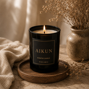 AIKUN Factory Wholesale Luxury 5.3 oz 8oz 10.5oz 15.8oz 25oz Glass Soy Wax Handmade Aromatherapy Candles Can Be Customized - Product Image 2