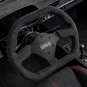 Volante de carreras de simulación de gamuza de 310 mm y 6 tornillos, de aluminio CNC con forma de <span class=keywords><strong>D</strong></span>, para simulación de carreras y modificación de automóviles OEM ODM - Product Image 3