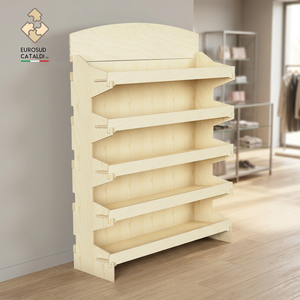 Miglior espositore in legno realizzato in italia in compensato di betulla per negozi e supermercati. Forme quadrate e stampe larghe - Product Image 3