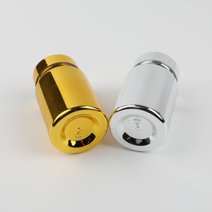 Роскошная пластиковая бутылка для питомцев с серебряным рисунком, 100 мл, 3 унции, капсула для таблеток, бутылка с витаминами для лекарств и с золотой крышкой - Product Image 4