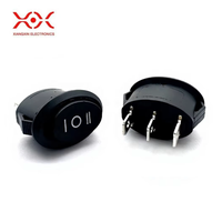 Bouton de commande Chuangshuo ovale à 3 pattes et 3 vitesses pour bouilloire électrique, mini-cuiseur électrique, interrupteur de lampe de bureau