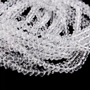 Facet string beads,bicone crystal beads