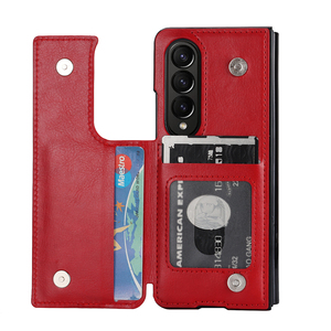 Pour Samsung Galaxy Z Fold 5 4 3 Litchi PU étui en cuir pour Samsung Z Fold5 Fold4 <span class=keywords><strong>Fold3</strong></span> TPU antichoc couverture d'affaires - Product Image 4