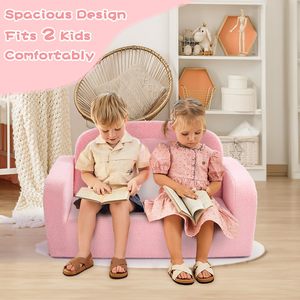 TenderPlayful Rosa Klappbares Kinder-Sofabett mit Armlehne und Seitentasche für Kleinkinderzimmer - Product Image 4