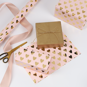 Papel de regalo metálico dorado brillante al por mayor, rollo de papel estampado de doble cara con revestimiento para decoración, papel de embalaje artístico - Product Image 4