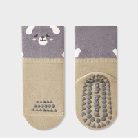 Haute qualité personnalisé automne hiver mignon animaux enfants bébé nouveau-né enfant en bas âge doux confortable respirant anti-dérapant Grip équipage chaussettes