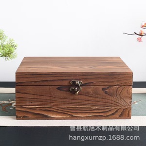 Caja de Almacenamiento de Madera con Cerradura para Joyas, Uso en el Hogar o Escritorio, Capacidad de 6-10L, Acabado Carbón - Product Image 4