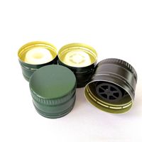 Bouchon à vis en aluminium 31.5*24mm personnalisé à bas prix avec verseur intérieur en plastique pour bouteille d'huile d'olive en verre