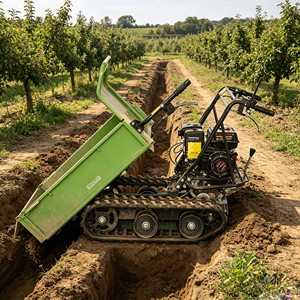Mini-dumper sur chenilles Cougars CG0301A avec moteur <span class=keywords><strong>Kubota</strong></span> EPA, capacité de la benne de 500 kg, homologué CE - Product Image 5