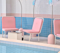 97 mosaïques de piscine en céramique multicolores (rouge, orange, jaune, vert, rose et gris) pour salle de bain, douche et mur de balcon