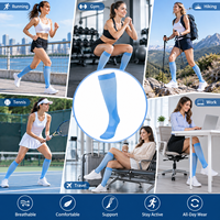 Chaussettes de compression athlétiques personnalisées Elite Respirantes Antidérapantes Hommes Femmes Sportives Cyclisme Chaussettes de voyage Printemps Eté