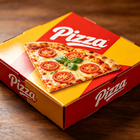 Boîtes à pizza biodégradables personnalisées de haute qualité à prix d'usine, avec revêtement UV, gaufrage, pelliculage mat et doublure anti-graisse – Vente en gros
