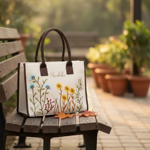 Top Selling Personalised Sunflower Tote Bag Custom Name Embroidered <b>Canvas</b> Shoulder Bag Gift for Women Daily Use for Sale - Product Image 1