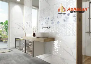 Brillante de cristal de pared y de piso baldosas de cerámica para baño y cocina