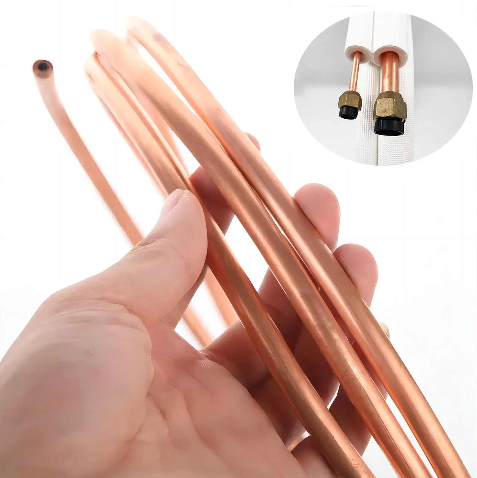 Copper tube 1/4'' 1/2'' inch copper pipe for air conditioner and refrigerator