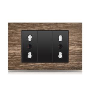 Interruptor de presión ligero portátil de madera, estándar italiano, con enchufe USB-C para exportación a la UE, estándar 118. - Product Image 3