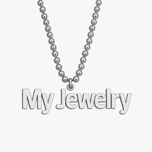 שרשרת תליון אישיות שרשרת שרשרת שרשרת תליון מותאם אישית לוגו שם מותג שרשרת כדור - Product Image 4