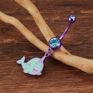 ห่วงเจาะออยล์ทำจากสแตนเลส316สุดฮอตสำหรับผู้หญิงห่วงเจาะร่างกายแบบห้อย - Product Image 5