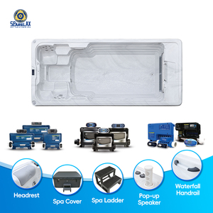 <span class=keywords><strong>Piscine</strong></span> de nage à contre-courant de luxe de 2,4 m de large, homologuée CE, avec <span class=keywords><strong>pompe</strong></span> à turbine, 17 jets, purification à l'ozone, spa, <span class=keywords><strong>piscine</strong></span> extérieure sans fin - Product Image 2