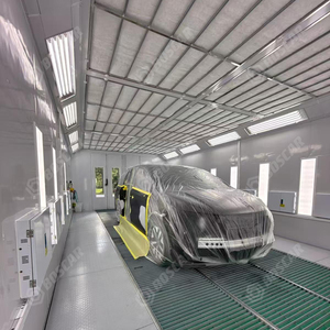 BOSCAR 7m * 4m 전기/디젤/가스 난방 고급 스프레이 부스 자동 자동차 페인트 부스 완전 유리 문 고급 자동차 페인트 룸 - Product Image 1