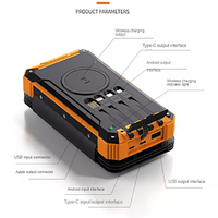 Trend ing Solar Chargeur Tragbare Power bank mit Kabeln Mehrzweck-Mobile Power Bank Solar 30000mAh Power bank mit Solar panel