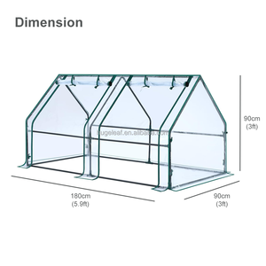 Invernadero Portátil de 2 Habitaciones con Cubierta Transparente de PVC Impermeable, Diseño Moderno de Metal, Ecológico, para Plantas de Jardín - Product Image 2