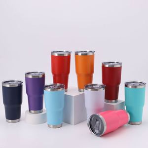 Gobelet isotherme en acier inoxydable noir mat à double paroi avec couvercle coulissant, impression personnalisée disponible - Product Image 1