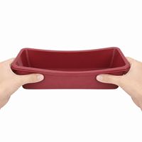 Moule à pain rectangulaire en silicone antiadhésif 21,5 cm, réutilisable, résistant à la chaleur, pour pain, toast, gâteau, cuisson au four