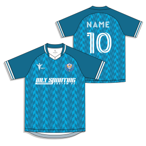 Maglie da <span class=keywords><strong>Calcio</strong></span> in Poliestere per Sublimazione all'Ingrosso, Logo Personalizzato, Divisa Blu da <span class=keywords><strong>Calcio</strong></span> Unisex per Allenamento - Product Image 1