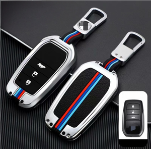 Coque de protection de clé à distance de voiture en alliage de Zinc de silicone pour Toyota deux couleurs choisissent le support de protection de clé de voiture - Product Image 2
