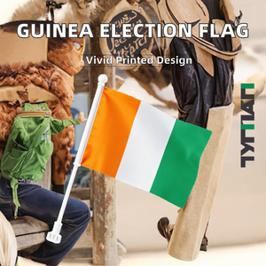Bandera de Elecciones de Guinea 14x21, Impresión Digital, Plástico, Portátil, para Publicidad Exterior en Automóviles, ZF Global Export - Product Image 2