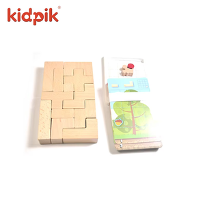 Montessori giáo dục đồ chơi thú vị ghép hình câu đố trẻ em phẳng xây dựng khối hạt trò chơi mini nhỏ Gỗ Ghép Hình câu đố - Product Image 5