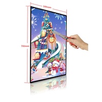Vente en gros personnalisé 50cm * 70cm dessin boîte à lumière panneau en verre 15.8w 12V-1.5A boîte à lumière pour la publicité étanche extérieur LED Design