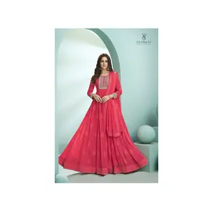 印度供应商以批发价提供的印度礼服Anarkali礼服婚礼晚会需求高