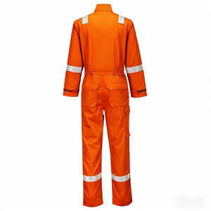 Combinaison de sécurité ignifuge orange NFPA2112 <span class=keywords><strong>ARC2</strong></span> 100% coton FR avec coutures soudées, résistante aux arcs électriques et réfléchissante, fournie directement par l'usine - Product Image 3