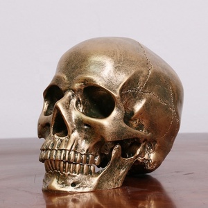 Human Head Model Resin Crafts Skull Size 1: 1 Detachable Model Life Replica Statues Sculptures Home Halloween Decoration